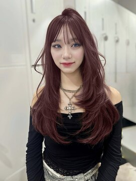 ロンドガーネット 池袋(Lond garnet) ミニウルフレイヤーカット顔周り前髪韓国ミディアムロング/池袋