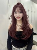 ミニウルフレイヤーカット顔周り前髪韓国ミディアムロング/池袋