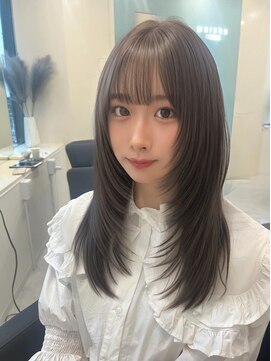 マーシュ 梅田(marshu) 【ワンホンヘア】ミディアムレイヤー/marshu