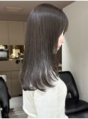 オリーブグレージュ/透明感カラー/レイヤーカット/暗髪/恵比寿駅