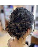 お呼ばれ結婚式二次会ヘアアレンジ大人可愛いまとめヘア