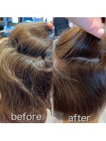 ラヴィズム 長岡店(LUVISM)&nbsp;白髪ぼかし/縮毛矯正/ハイライト/ショート/顔周り/30代40代