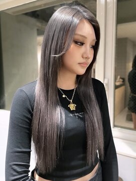 グロウ 渋谷(grow) ダークグレー×プルエクステ