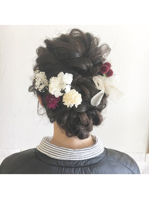 　LiLy hair design　リボンお花ヘア