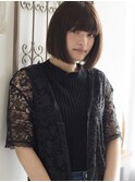 【THREEbyKEEP、尾山台関谷】髪質改善黒髪ワンレンボブ