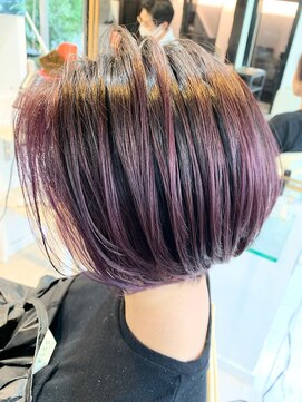 ドレ(DORE) ラベンダーカラー【バレイヤージュ、ショートボブ】