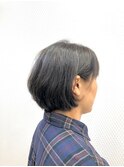 秋冬ダークカラー艶カラー/ひし形シルエットミディアム/40代50代