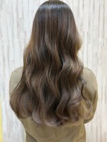 アンジュ 大豆島店(ange)&nbsp;ナチュラルバレイヤージュ_チョコブラウン_波ウェーブ[30代]