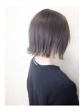 エヌプラス(N+) 黒髪グラデヘアーオリーブグレー小顔に見せるヘアココアベージュ