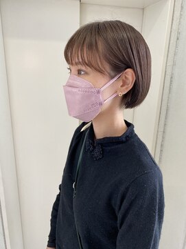 ヘアーデザイン シュシュ(hair design Chou Chou by Yone) ココアブラウン&ミニボブ
