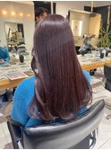 大人似合わせラベンダーココアブリーチなしダブルカラー