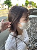切りっぱなしボブ×インナーカラー