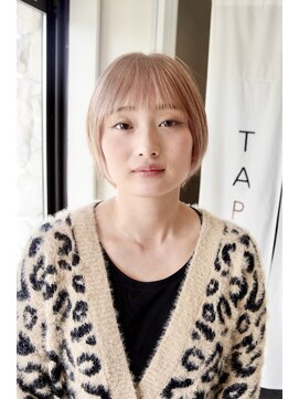 タップ(TAP) Beforeあり/金沢/TAP/タップ/ミルクティーベージュ/ショートボブ