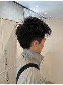 パーマで造るメンズスパイキーショート