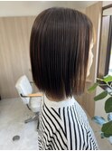 縮毛矯正×白髪ぼかしカラー
