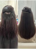 強い癖が悩みのエイジング毛さん、sinsストレートでうるつや髪に