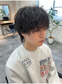 ダークアッシュ/ニュアンスパーマ/韓国マッシュ/スペインカール