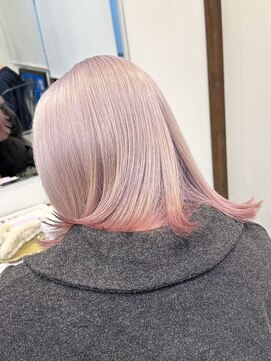 ラック 表参道(LUCK) 裾カラー/ブリーチ/ケアブリーチ/ペールピンク/ラベンダー/20代