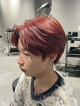 テクト バイアッシュ 吉祥寺店(Tect by Ash) 韓国アイドル風センターパートレッドカラー