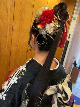 ポルム パプリカ(polum paprika) スーパーロングポニーテール☆成人式前撮りヘアセット