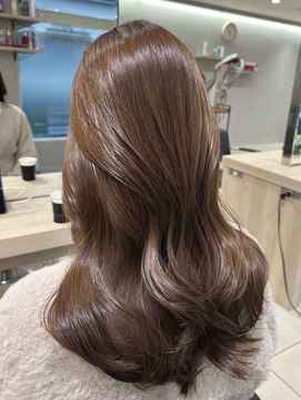 アッシュ 高幡不動店(Ash) 韓国ヘア髪質改善ブリーチなしダブルカラーアッシュベージュ