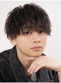 波巻きツイストスパイラルパーマ刈り上げマッシュ