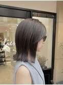 切りっぱなしボブ×アッシュブラウン