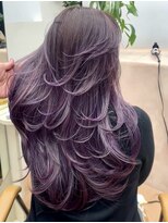 ヌエン 渋谷(NU/EN)&nbsp;冬のラベンダーアッシュ/重ためバタフライカット/ハッシュカット