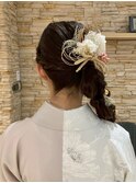 成人式/卒業式セット☆編み込みアレンジ/シニヨン/上品/大人女子