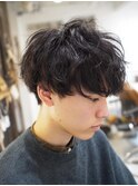 メンズニュアンスパーマ、メンズパーマ、メンズシャドウパーマ
