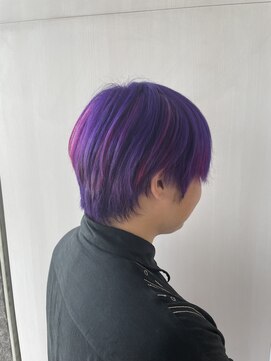 コレロ ヘアー(KORERO hair) バイオレットネビュラカラー×メンズショート