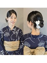 シュクレアミ 福島(sucre ami) 爽やか浴衣カチモリhair♪【福島/ヘアセット着付け】