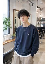 MEN's Baguz MEN'Sカット/ MEN'Sパーマ/ MEN'Sカラー 韓国風無造作ウェーブメンズマッシュ