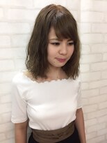 トリプルエイチ(HHH for hair) 大人可愛いレイヤー☆切りっぱなしをアレンジ♪ 前髪パーマ☆