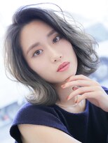 ダブル(DOUBLE)&nbsp;かきあげ外ハネ×色っぽボブ