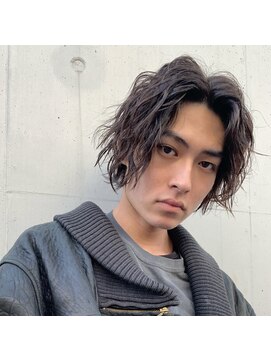 ラナ 渋谷(Lana) 韓国風サイドパートニュアンスマッシュパーマかきあげヘア渋谷