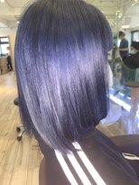ネオヘアー 曳舟店(NEO Hair)&nbsp;ブルー系カラー/デザインカラー/くびれヘア/似合わせカット