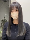 【Cuem 小原】グレージュ ラベンダーグレージュ 艶カラー 暗髪