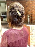 短い長さのヘアセット▲ハーフアップ【uiic umeda 中沢恵理】