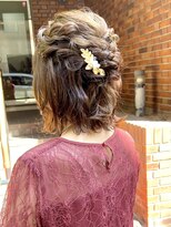 ウィーク 梅田(UiiC)&nbsp;短い長さのヘアセット▲ハーフアップ【uiic umeda 中沢恵理】