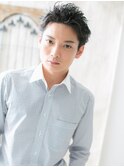 ワイルドツーブロックショートウェットヘアd