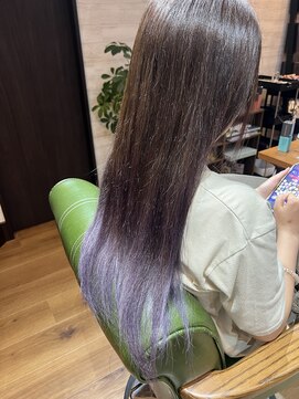 レック(REK) グラデーションカラー　パープル　ロング