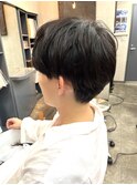 メンズショート　束感