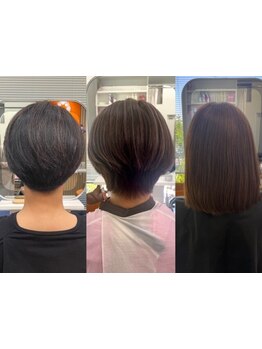 白髪をカバーしながら、髪のダメージを最小限に抑えてくれる☆白髪も艶のある透明感カラーに＊