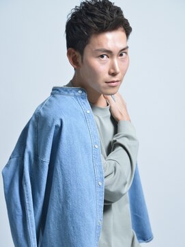 ロアー ヘアー ブリオ(RAWR hair Brio) アップバングショート【ツーブロック刈り上げ黒髪短髪】