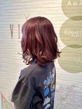 ヘアーデザイン ビビッド(HAIR DESIGN VIVID) 大人色気レッド