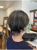 白髪ぼかし/ハイライト/ショートヘア