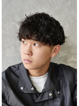 にもう ダークアッシュ ニュアンスパーマ 韓国マッシュ s3