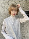 ◎ボブ似合わせカットウェーブミディアムメルティーカラー