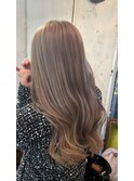 ブリーチカラー×グレージュハイライト